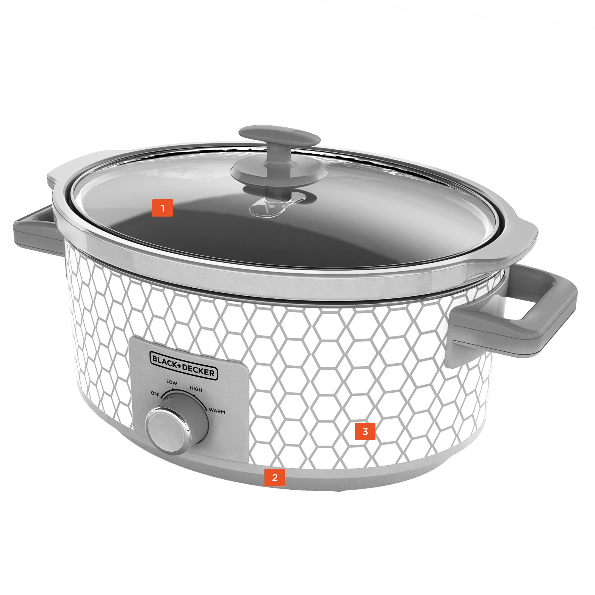 7 Quart Slow Cooker Geometric BLACK DECKER